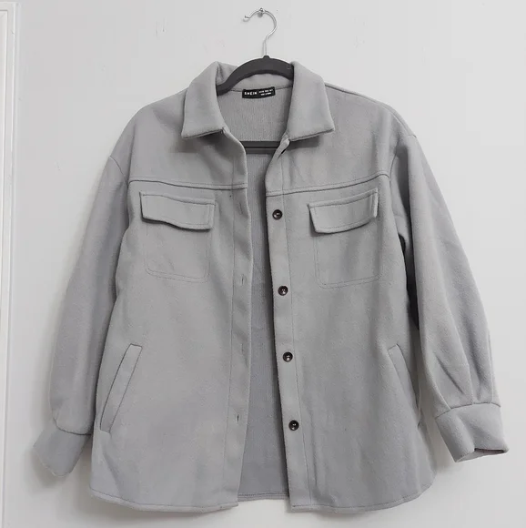 Drop Shoulder Buttoned Overcoat - Picture 5 of 6